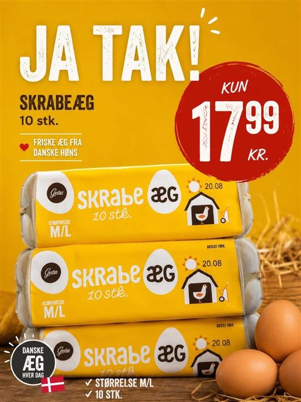 Gestus skrabe æg pakke med 10 æg